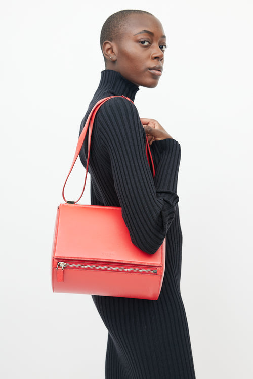 Givenchy Red Pandora Box Leather Bag