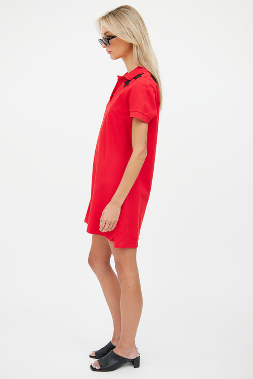 Givenchy Red & Black Star Polo Dress