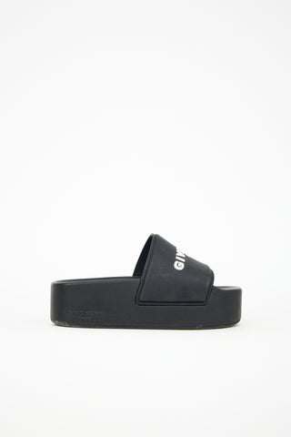 Givenchy Rubber Logo Platform Slide