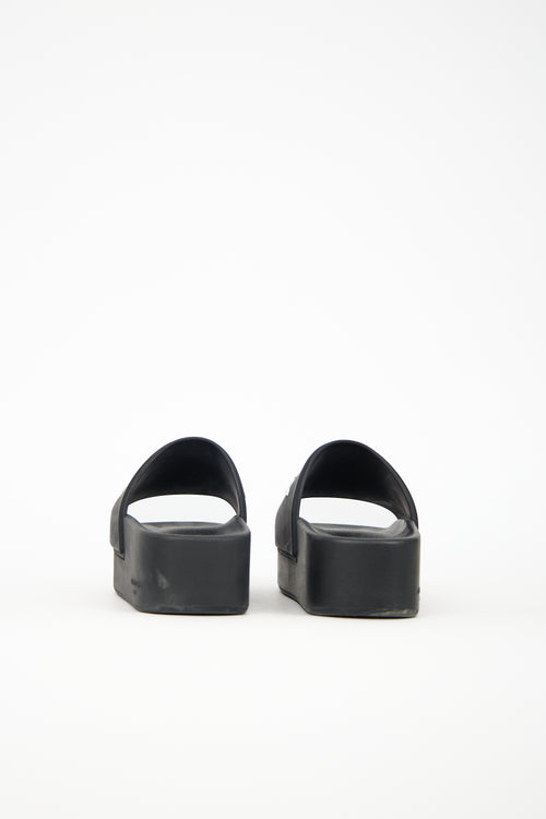 Givenchy Rubber Logo Platform Slide