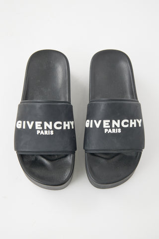 Givenchy Rubber Logo Platform Slide
