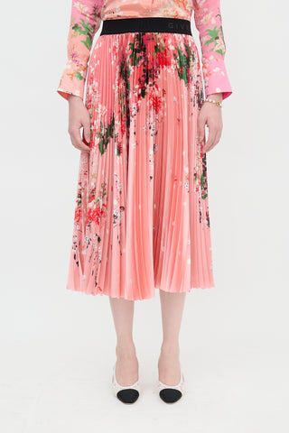 Givenchy Satin Pleated Skirt