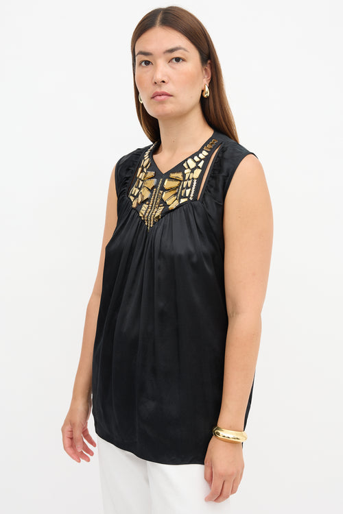 Givenchy Silk Embellished Tank Top