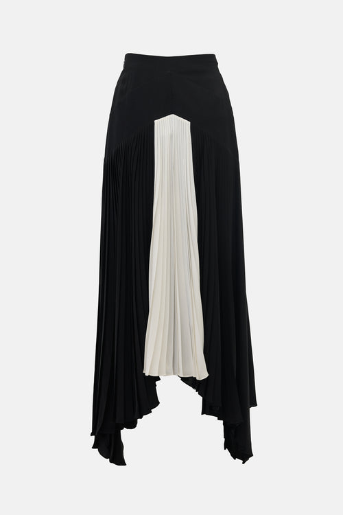 Givenchy Silk Pleated Skirt