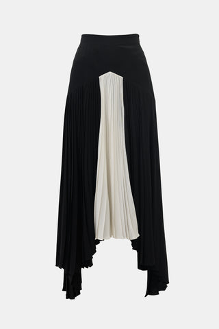 Givenchy Silk Pleated Skirt