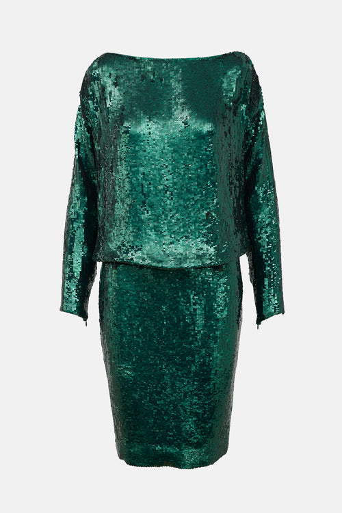 Givenchy Silk & Sequin Midi Dress
