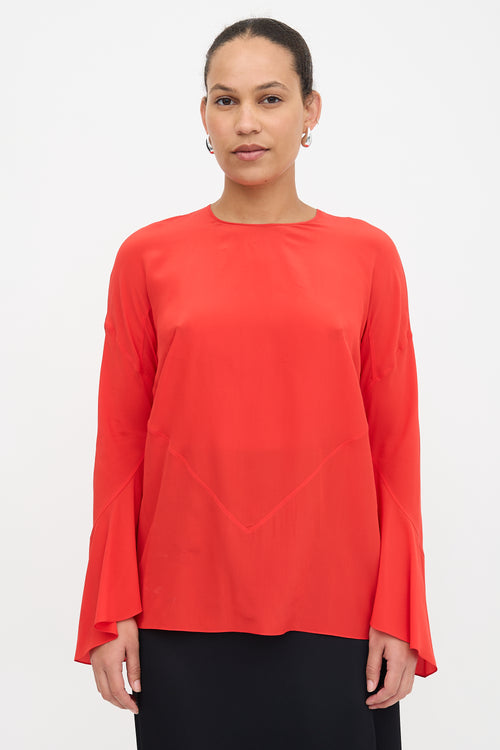 Givenchy Silk Bell Sleeve Blouse