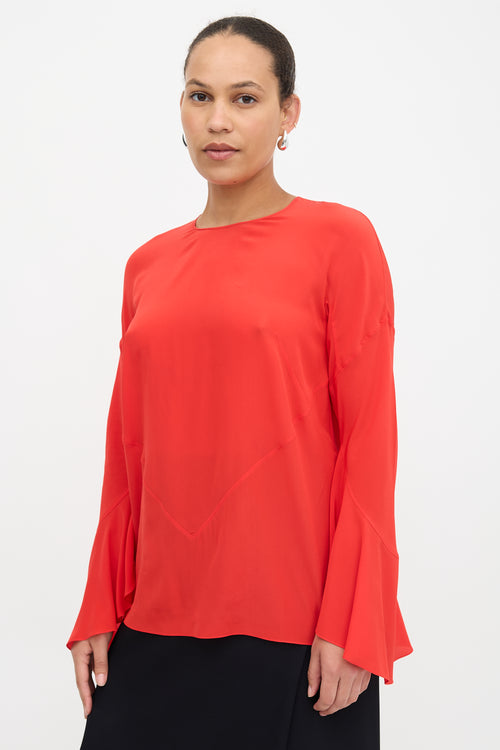 Givenchy Silk Bell Sleeve Blouse
