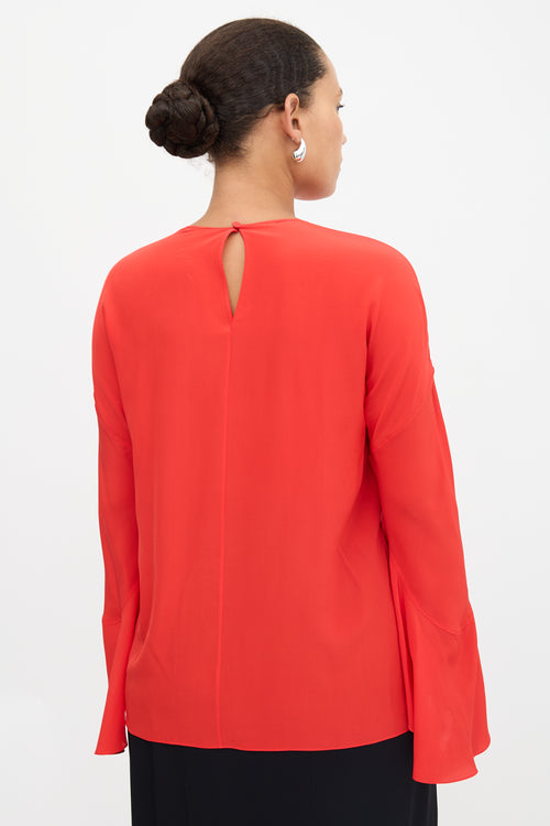 Givenchy Silk Bell Sleeve Blouse