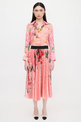 Givenchy Satin Pleated Skirt