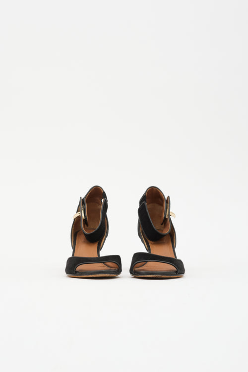 Givenchy Suede Lock Sandal