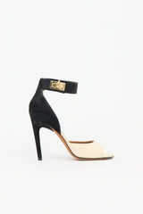 Givenchy Leather & Suede Lock Heel