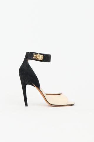 Givenchy Leather & Suede Lock Heel