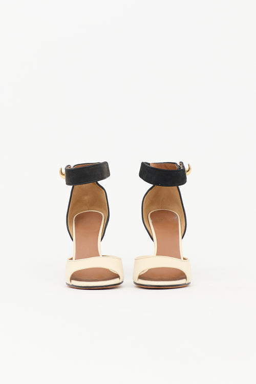 Givenchy Leather & Suede Lock Heel