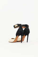 Givenchy Leather & Suede Lock Heel