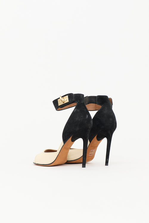 Givenchy Leather & Suede Lock Heel