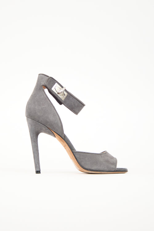 Givenchy Suede Lock Sandal