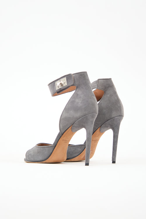 Givenchy Suede Lock Sandal