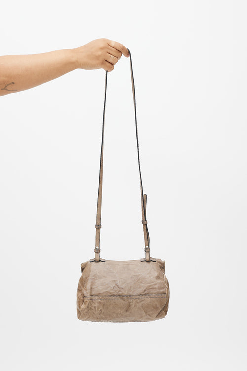 Givenchy Brown & Silver Leather Pandora Bag