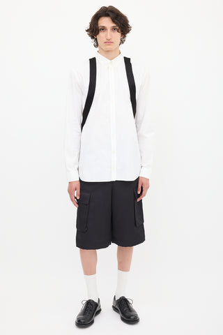 Givenchy White & Black Strap Shirt