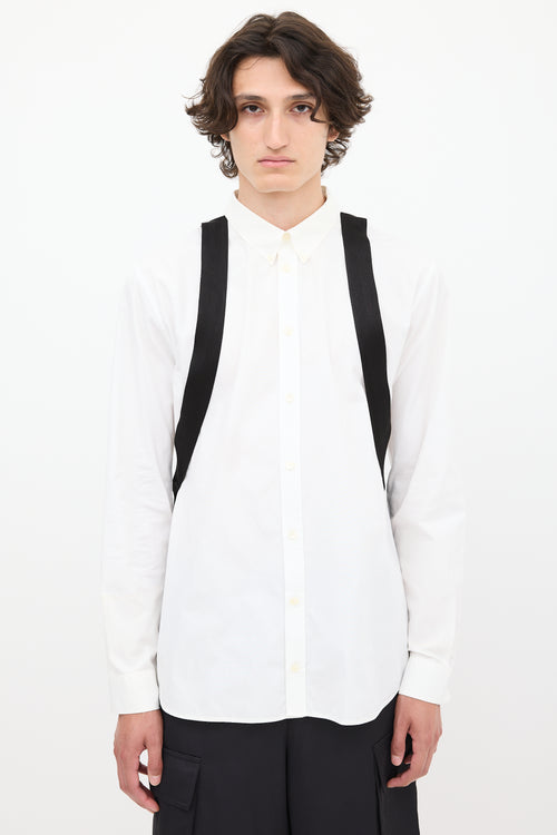 Givenchy White & Black Strap Shirt