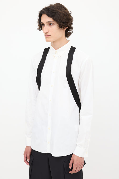 Givenchy White & Black Strap Shirt