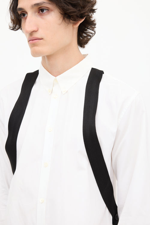 Givenchy White & Black Strap Shirt