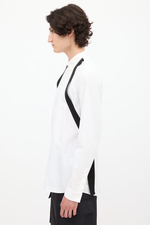 Givenchy White & Black Strap Shirt