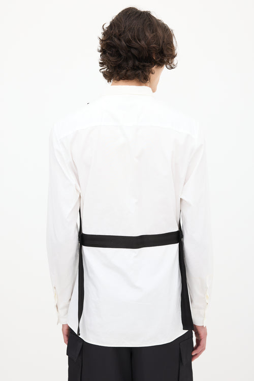 Givenchy White & Black Strap Shirt