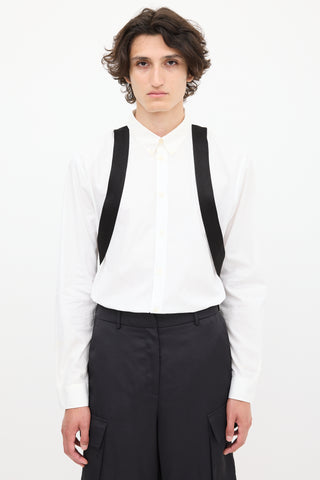 Givenchy White & Black Strap Shirt