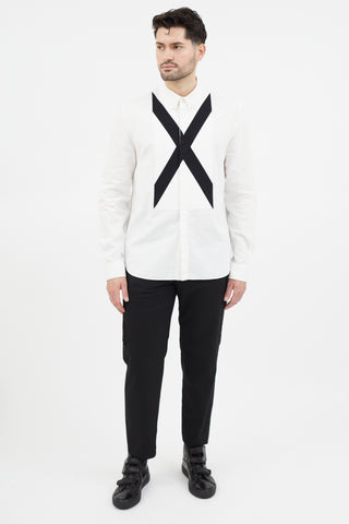Givenchy White & Black X Shirt