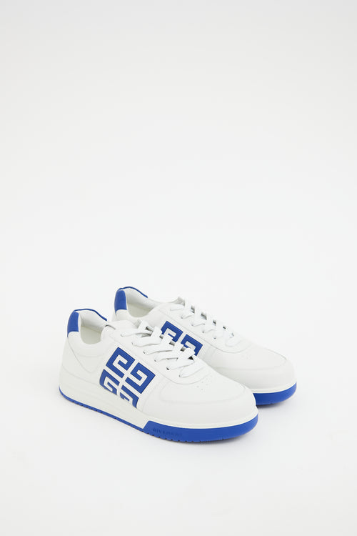 Givenchy Mens White & Blue G4 Low Sneaker