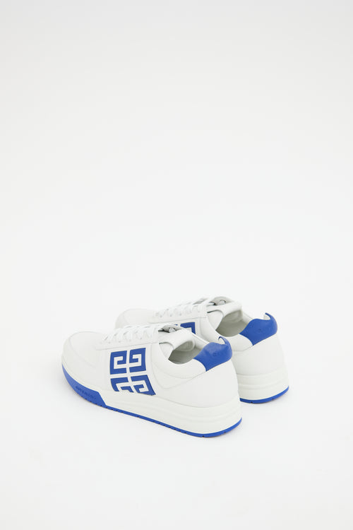 Givenchy Mens White & Blue G4 Low Sneaker