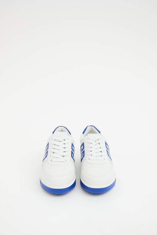 Givenchy Mens White & Blue G4 Low Sneaker