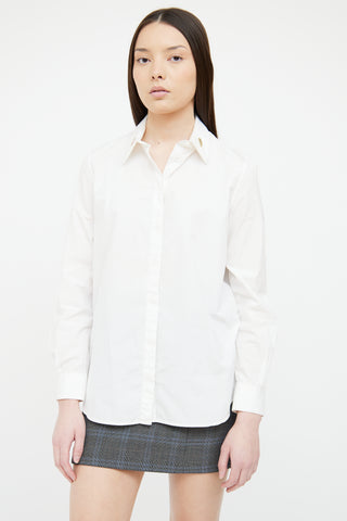 Givenchy White Cotton Button Up Shirt