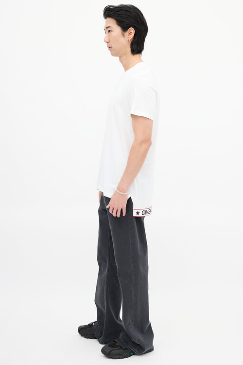 Givenchy White Logo Hem T-Shirt