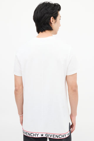 Givenchy White Logo Hem T-Shirt