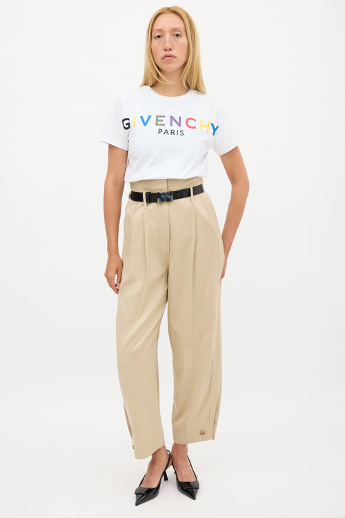 Givenchy White & Multicolour Rubber Logo T-Shirt