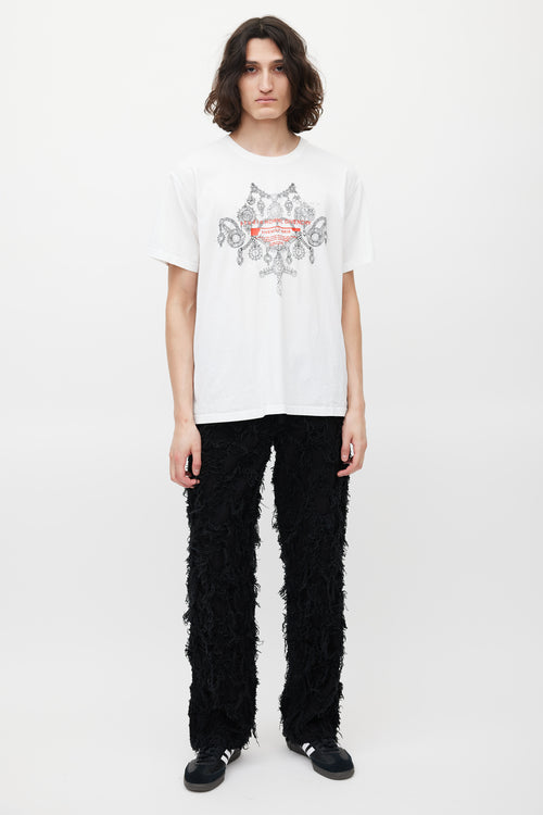 Givenchy White & Multicolour Studio Homme T-Shirt