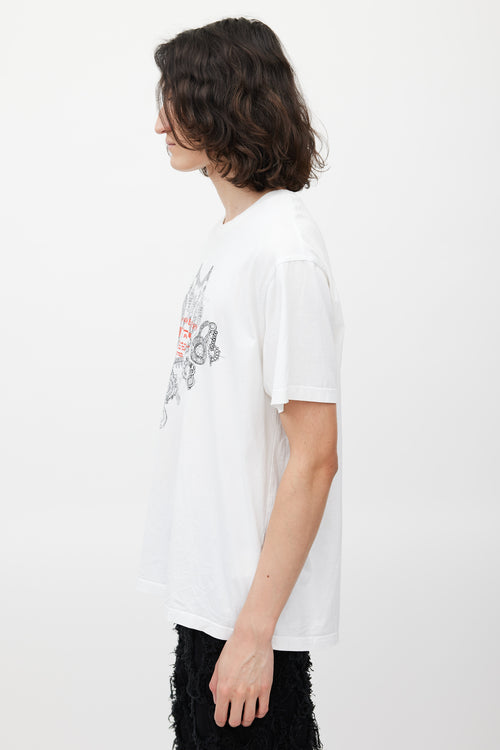 Givenchy White & Multicolour Studio Homme T-Shirt