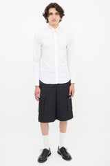 Givenchy White & Multicolour Zip Collar Shirt
