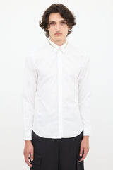 Givenchy White & Multicolour Zip Collar Shirt