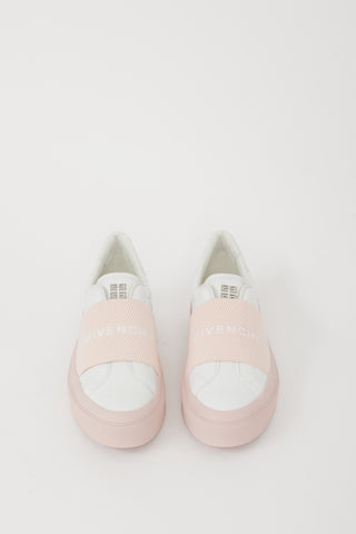 Givenchy White & Pink Leather City Sport Sneaker