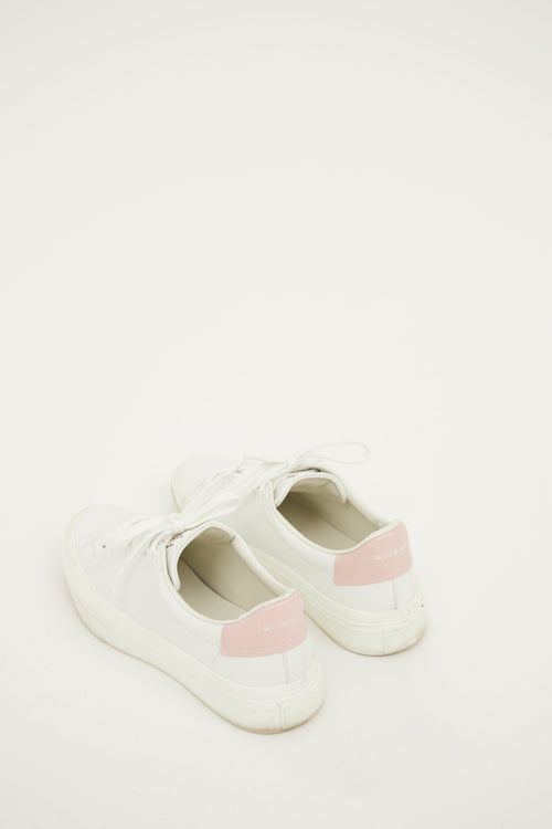 Givenchy White & Pink City Sport Sneaker
