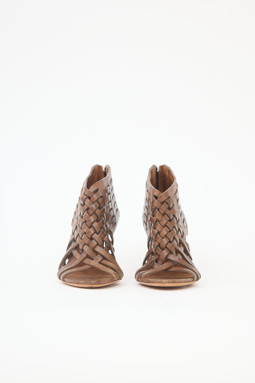 Givenchy Woven Leather Caged Sandal