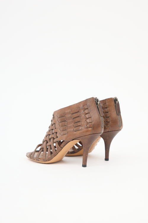 Givenchy Woven Leather Caged Sandal