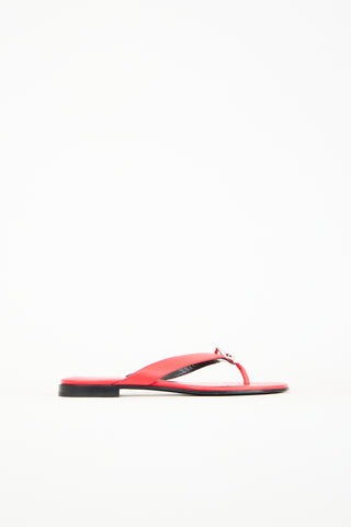 Givenchy Leather G Chain Flip Flop