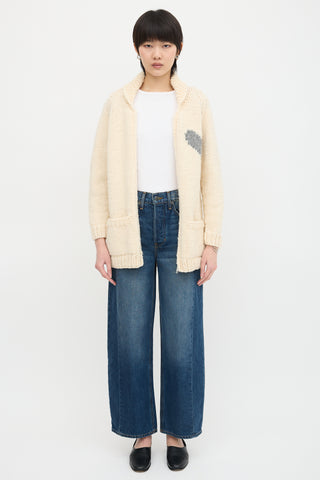 Gogo Wool Intarsia Cardigan