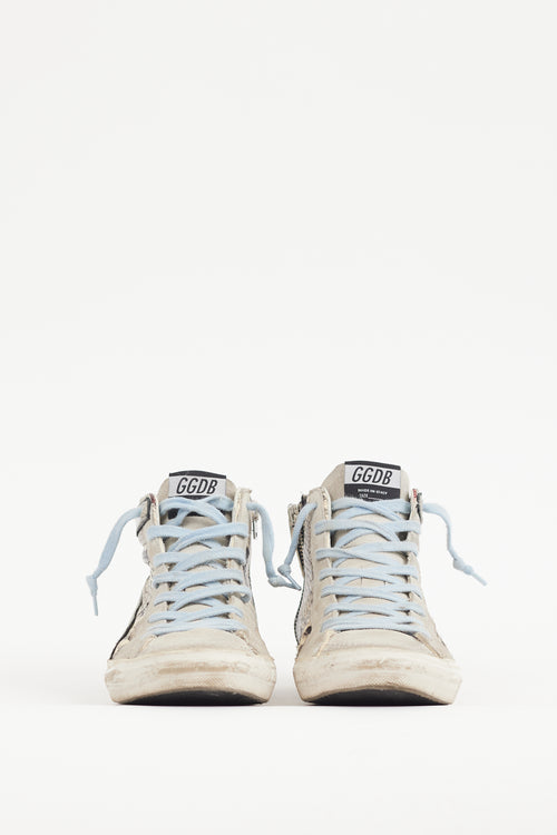 Golden Goose Beige & Multicolour Textured Slide Sneaker