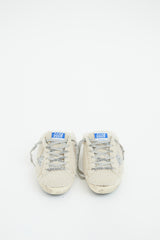 Golden Goose Cream & Silver Shearling Sabot Sneaker Mule